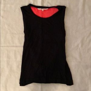 Rachel Roy black sleeveless top with open back